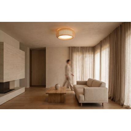 Plafoniera STRIPES 2xE27/40W/230V Ø 55 cm crema/bianco