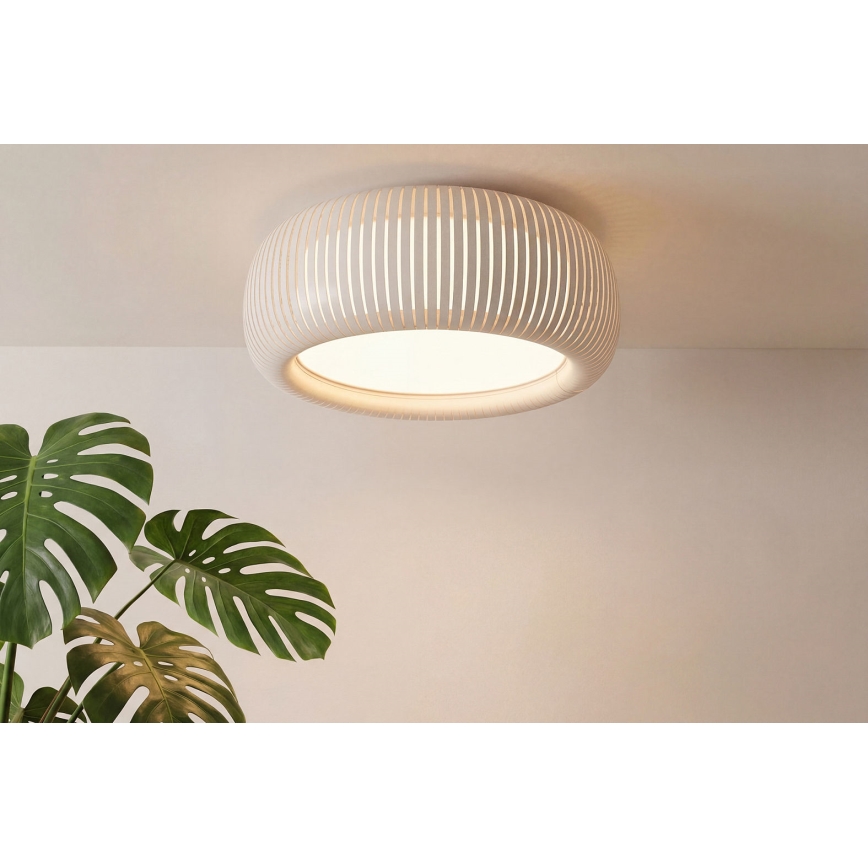 Plafoniera STRIPES 2xE27/40W/230V Ø 55 cm crema/bianco