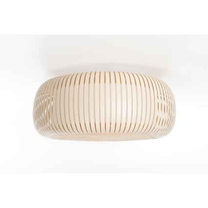 Plafoniera STRIPES 2xE27/40W/230V Ø 55 cm crema/bianco