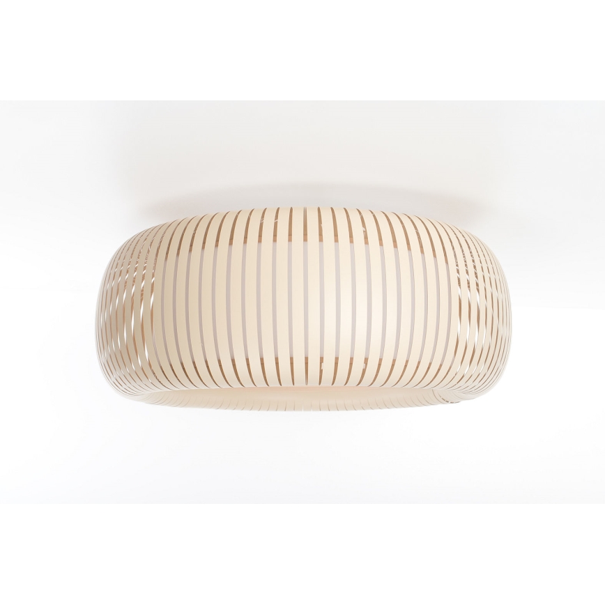 Plafoniera STRIPES 2xE27/40W/230V Ø 55 cm crema/bianco