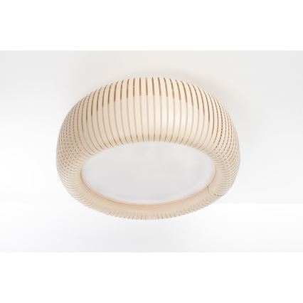 Plafoniera STRIPES 2xE27/40W/230V Ø 55 cm crema/bianco