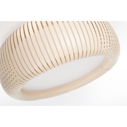 Plafoniera STRIPES 2xE27/40W/230V Ø 55 cm crema/bianco