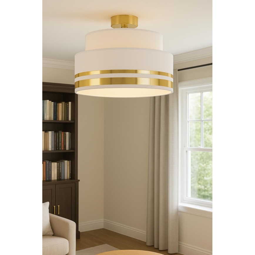 Plafoniera TAMI 1xE27/60W/230V beige/oro