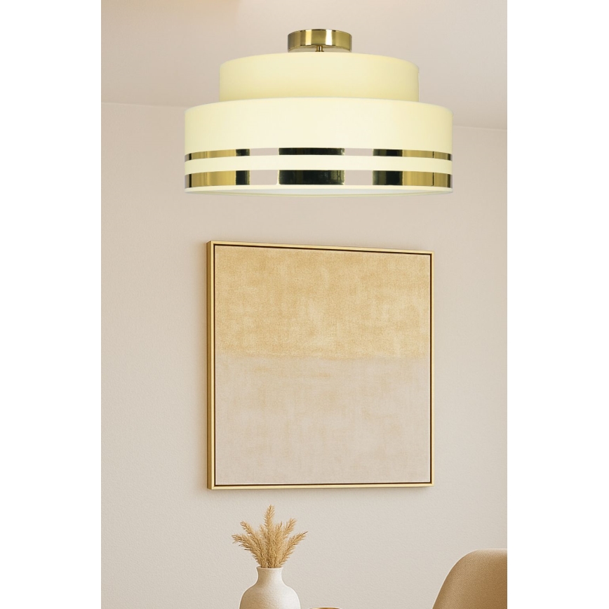 Plafoniera TAMI 1xE27/60W/230V beige/oro