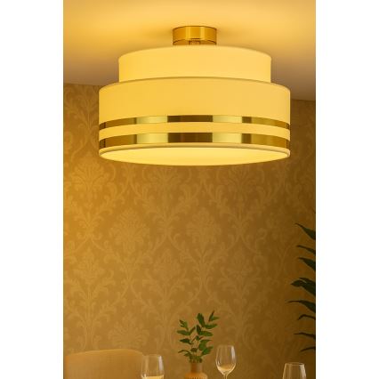 Plafoniera TAMI 1xE27/60W/230V beige/oro