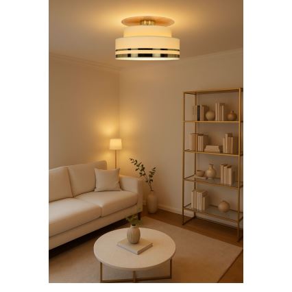 Plafoniera TAMI 1xE27/60W/230V beige/oro