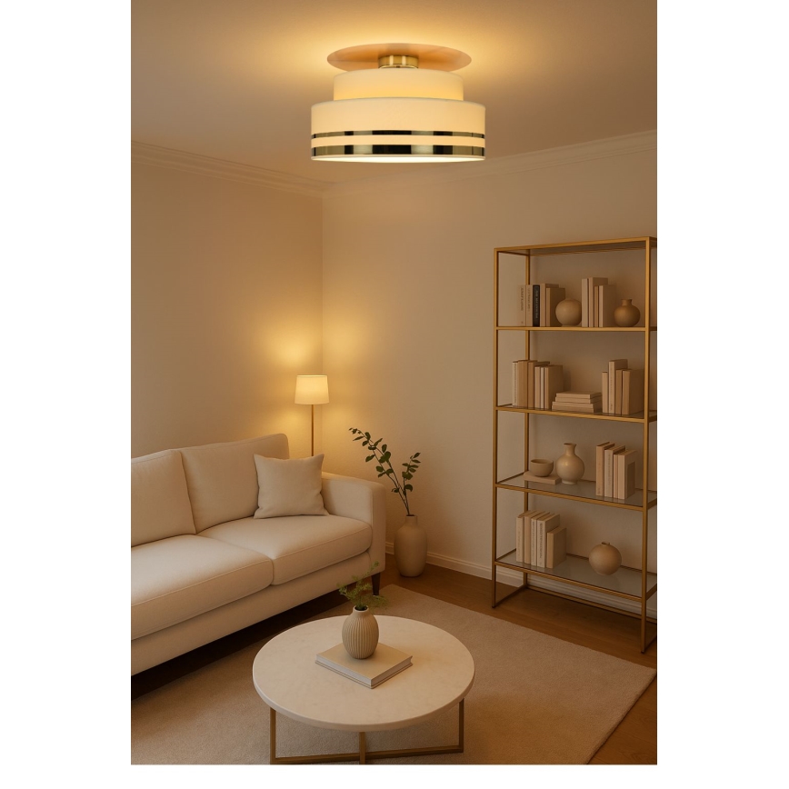 Plafoniera TAMI 1xE27/60W/230V beige/oro