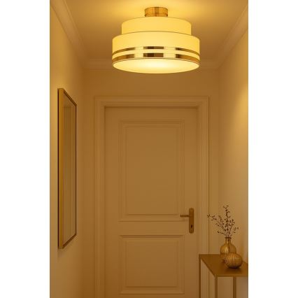 Plafoniera TAMI 1xE27/60W/230V beige/oro
