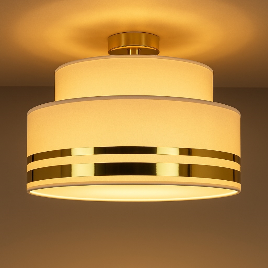 Plafoniera TAMI 1xE27/60W/230V beige/oro