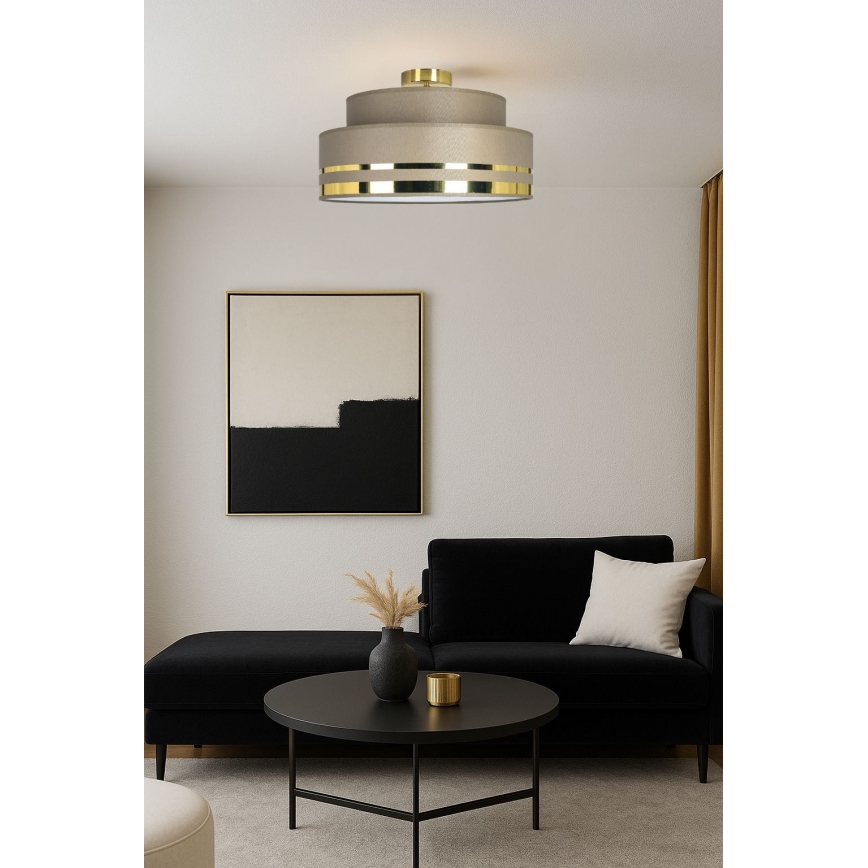 Plafoniera TAMI 1xE27/60W/230V marrone/oro