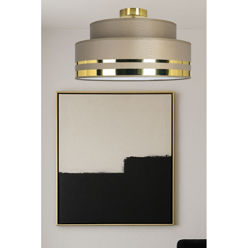 Plafoniera TAMI 1xE27/60W/230V marrone/oro