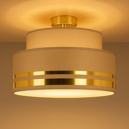 Plafoniera TAMI 1xE27/60W/230V marrone/oro