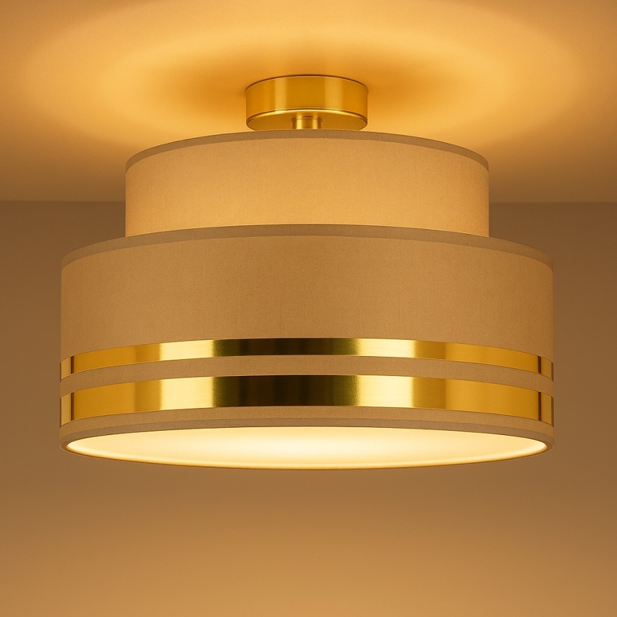 Plafoniera TAMI 1xE27/60W/230V marrone/oro