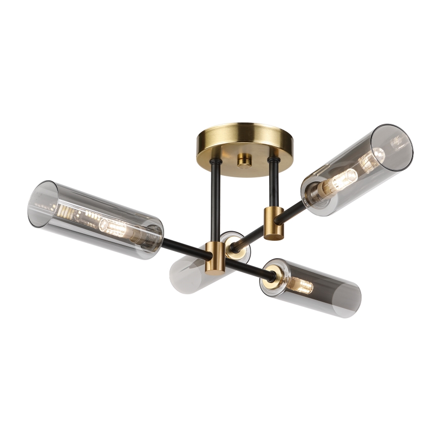 Plafoniera TESSA 4xG9/8W/230V ottone/nero fumé