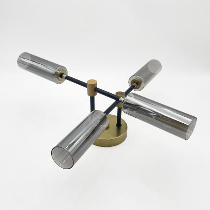 Plafoniera TESSA 4xG9/8W/230V ottone/nero fumé