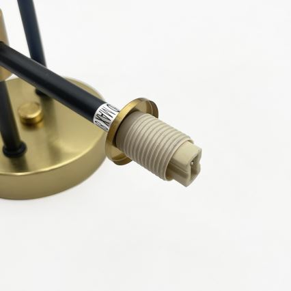 Plafoniera TESSA 4xG9/8W/230V ottone/nero fumé
