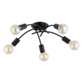 Plafoniera TORIZO 5xE27/15W/230V nero