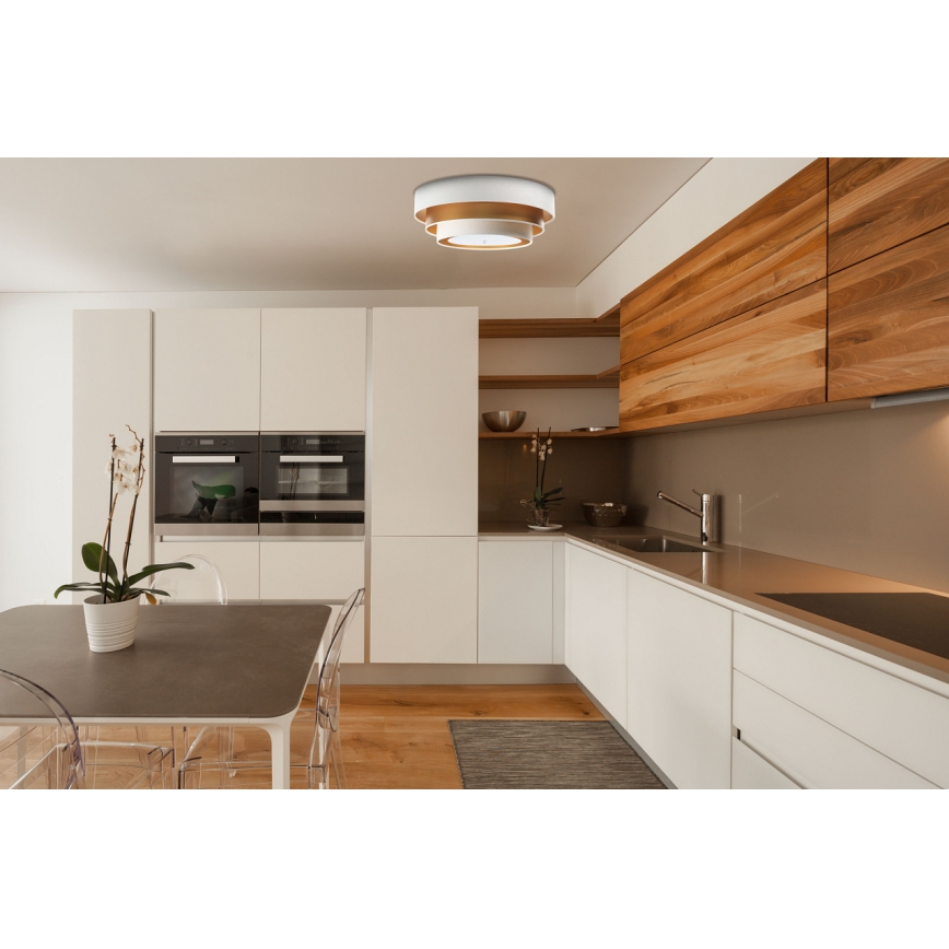 Plafoniera TRINITI 2xE27/60W/230V bianco/oro