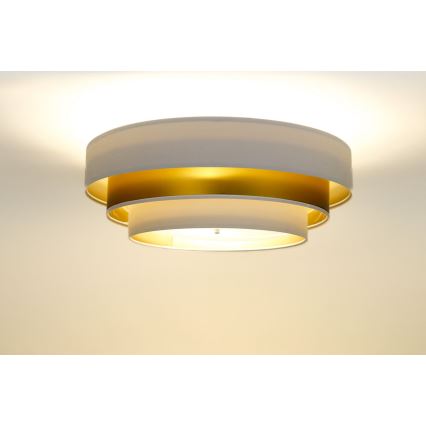 Plafoniera TRINITI 2xE27/60W/230V bianco/oro