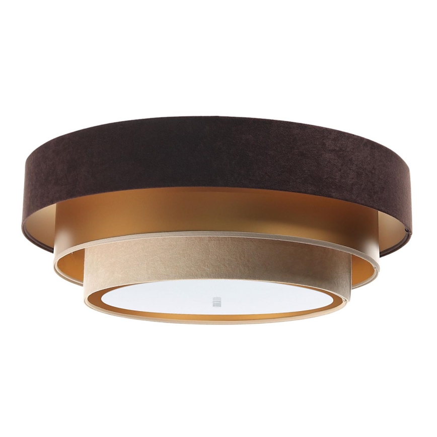 Plafoniera  TRINITI 2xE27/60W/230V marrone/oro/beige