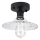 Plafoniera TRISH 1xE27/15W/230V nero/trasparente