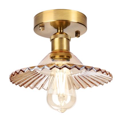Plafoniera TRISH 1xE27/15W/230V oro/beige fumé
