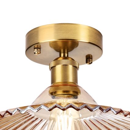 Plafoniera TRISH 1xE27/15W/230V oro/beige fumé