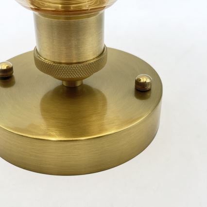 Plafoniera TRISH 1xE27/15W/230V oro/beige fumé