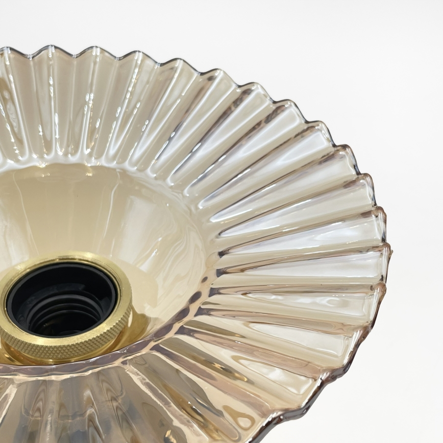 Plafoniera TRISH 1xE27/15W/230V oro/beige fumé