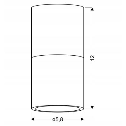 Plafoniera TUBA 1xGU10/15W/230V