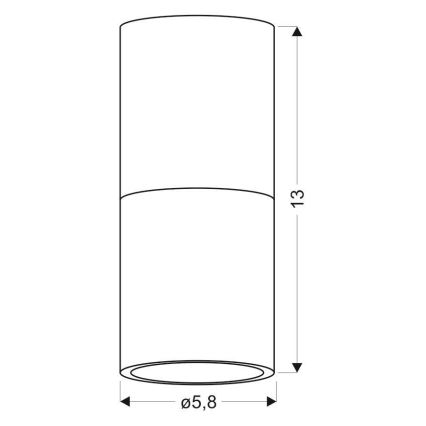 Plafoniera TUBA 1xGU10/50W/230V bianco