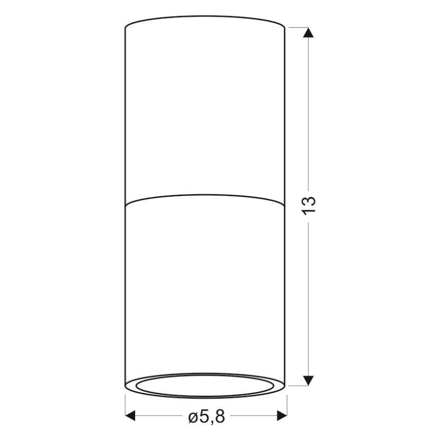 Plafoniera TUBA 1xGU10/50W/230V bianco
