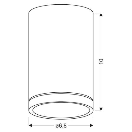 Plafoniera TUBA GU10/15W/230V