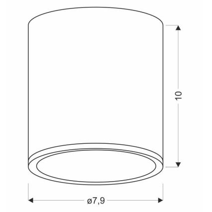 Plafoniera TUBA GU10/15W/230V