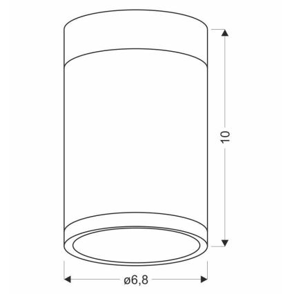 Plafoniera TUBA GU10/15W/230V