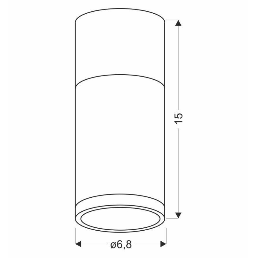 Plafoniera TUBA GU10/15W/230V