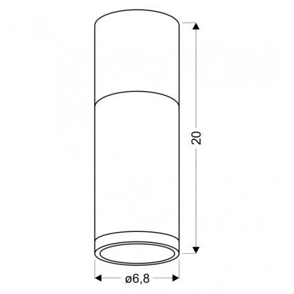 Plafoniera TUBA GU10/15W/230V