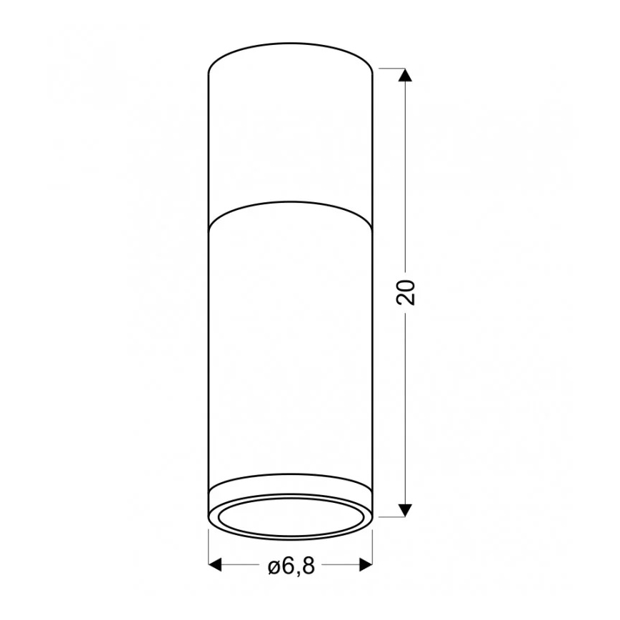 Plafoniera TUBA GU10/15W/230V