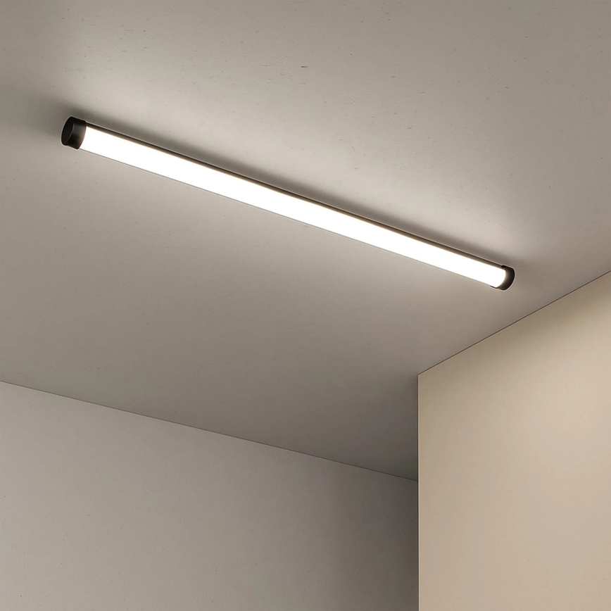 Plafoniera tubolare LED/50W/230V 4000K 150 cm nera