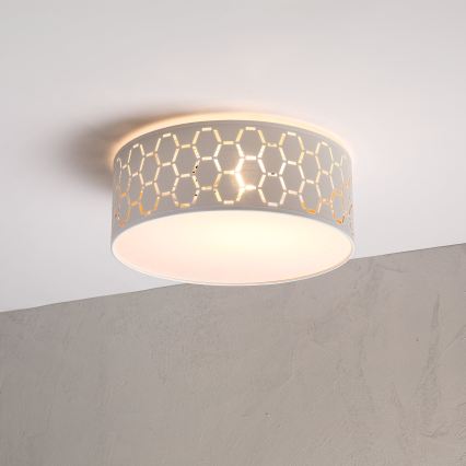 Plafoniera ULLE 1xE27/15W/230V, Ø 35 cm, bianca