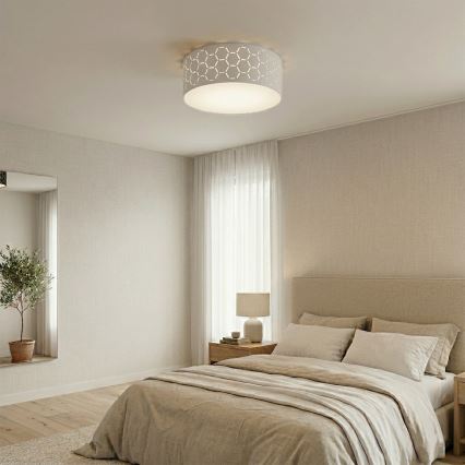 Plafoniera ULLE 1xE27/15W/230V, Ø 35 cm, bianca