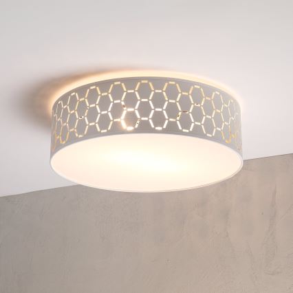 Plafoniera ULLE 2xE27/15W/230V Ø 45 cm bianca