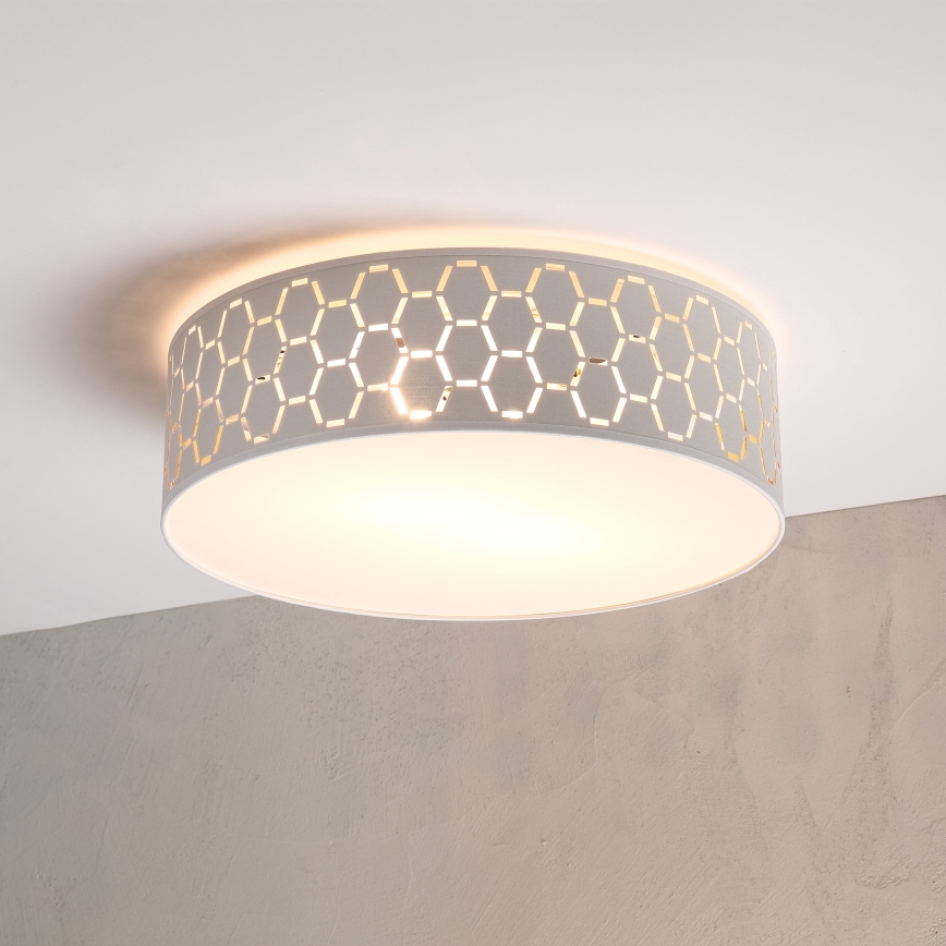 Plafoniera ULLE 2xE27/15W/230V Ø 45 cm bianca