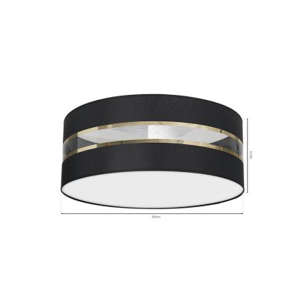 Plafoniera ULTIMO 3xE27/60W/230V nera