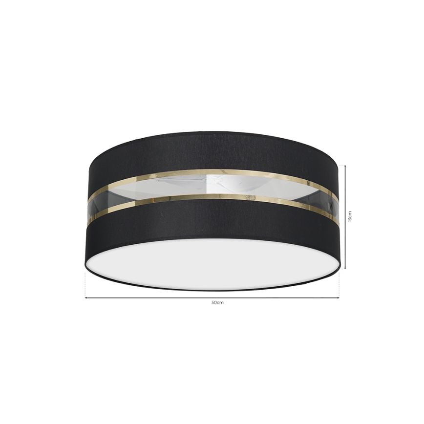 Plafoniera ULTIMO 3xE27/60W/230V nera