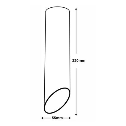 Plafoniera VALDA 1xGU10/60W/230V nera