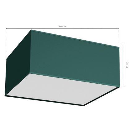 Plafoniera VERDE 2xE27/60W/230V 40x40 cm verde