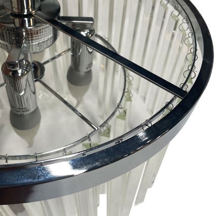 Plafoniera VETRO 4xE14/40W/230V cromo lucido