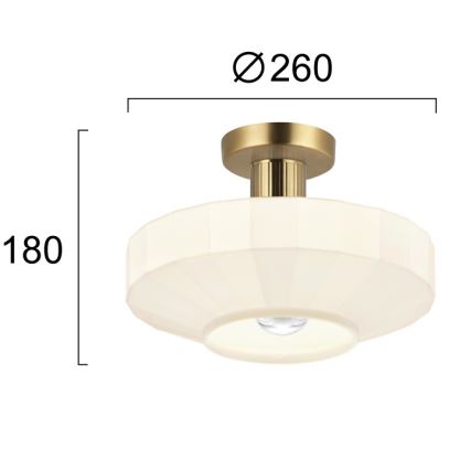 Plafoniera VIVIAN 1xE27/40W/230V dorata
