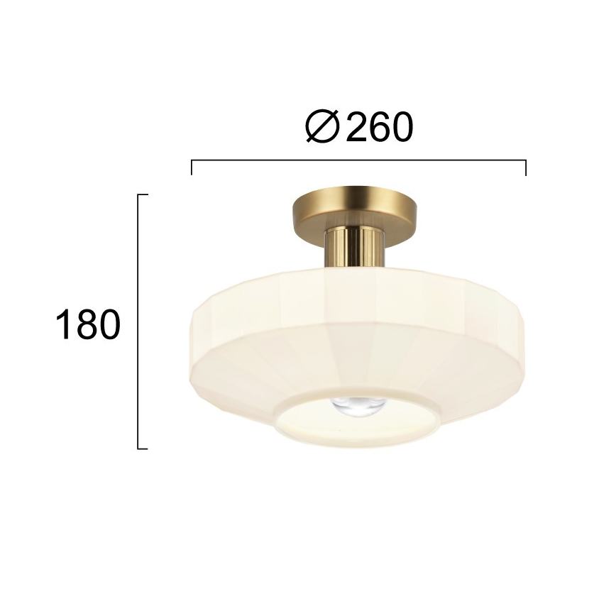 Plafoniera VIVIAN 1xE27/40W/230V dorata